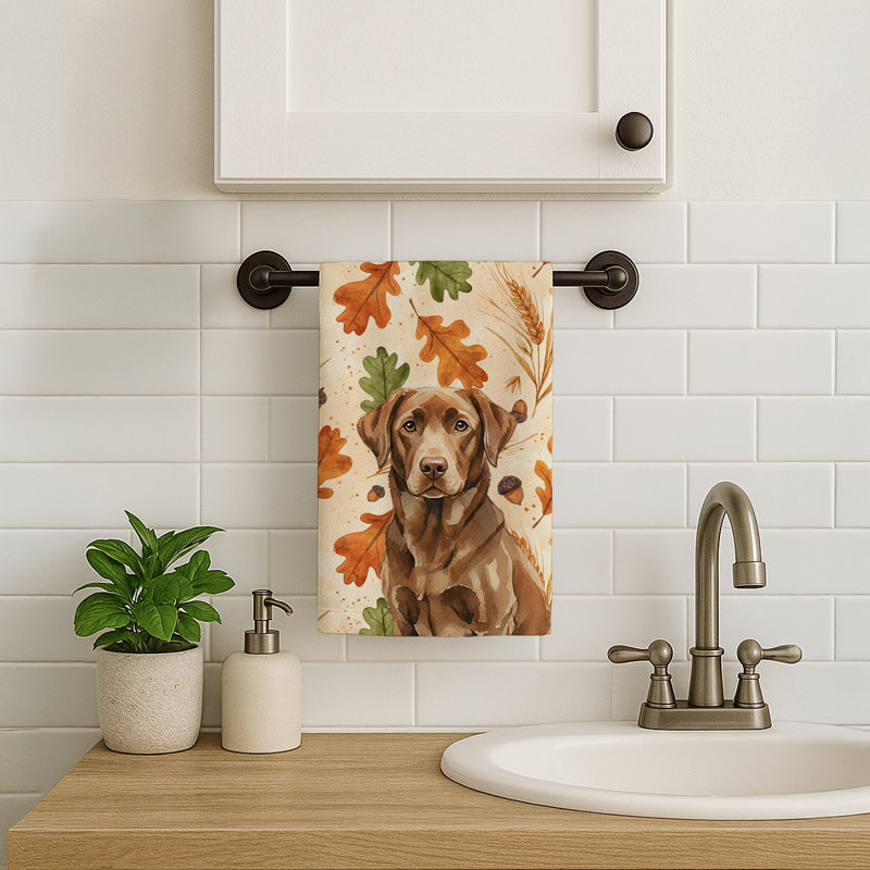 Serviette de cuisine tricolore Sheltie, Chocolate Labrador Retriever