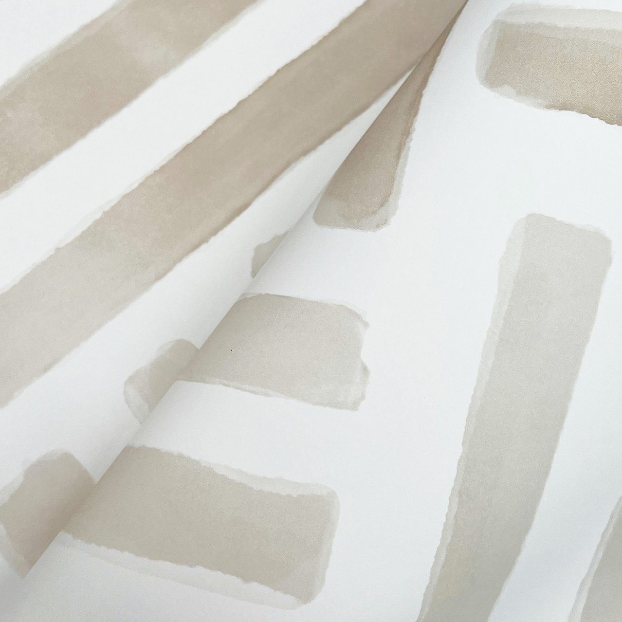 Unpasted Abstract Wallpaper, Beige