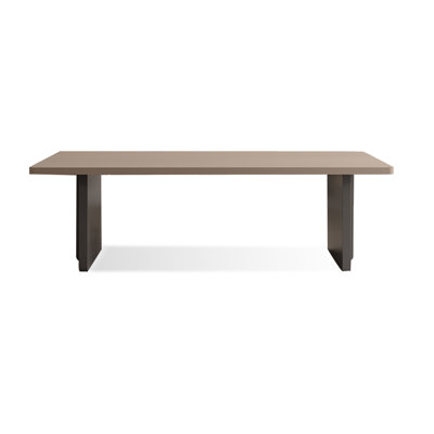 Light Coffee Color Rectangular Sintered Stone Tabletop Dining Table