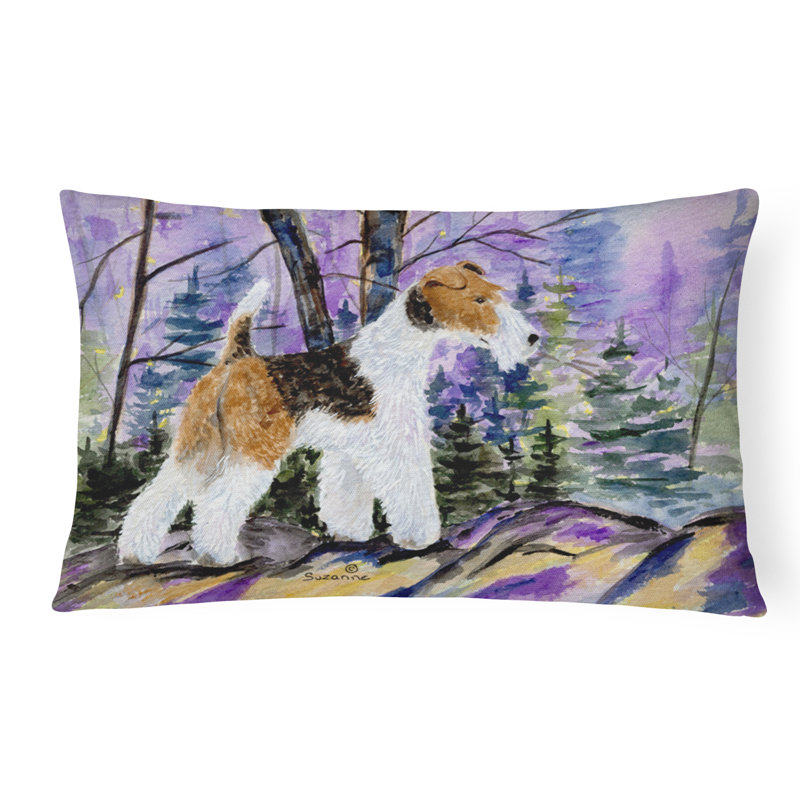 Coussin décoratif intérieur/extérieur rectangulaire fox terrier