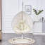 Fauteuil à œufs en osier avec support en C et support en C Chaviano Modern-101319676