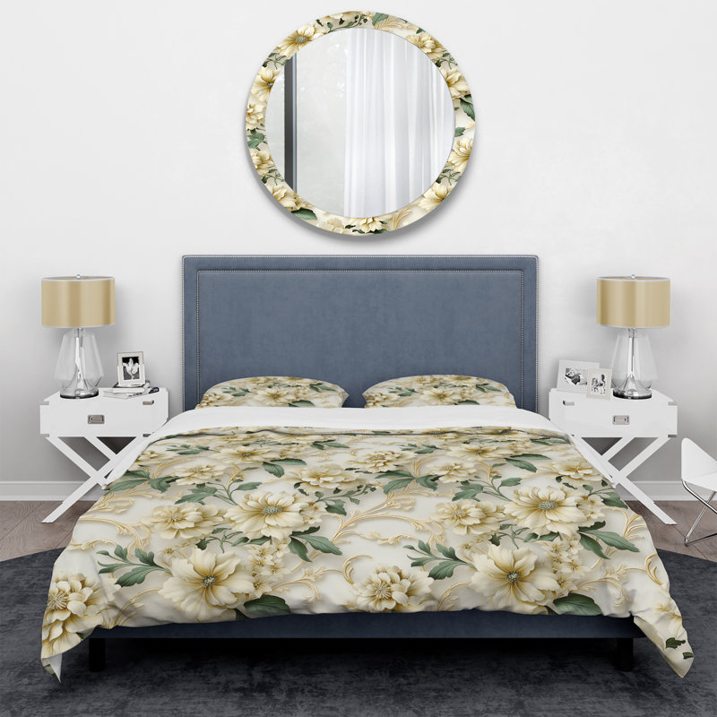 Ensemble de housse de couette en dentelle rétro, Housse de couette pour très grand lit et 2 très