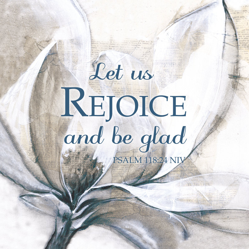 Let Us Rejoice 4 - Wrapped Canvas Print, 30cm H x 30cm W x 3.8cm D