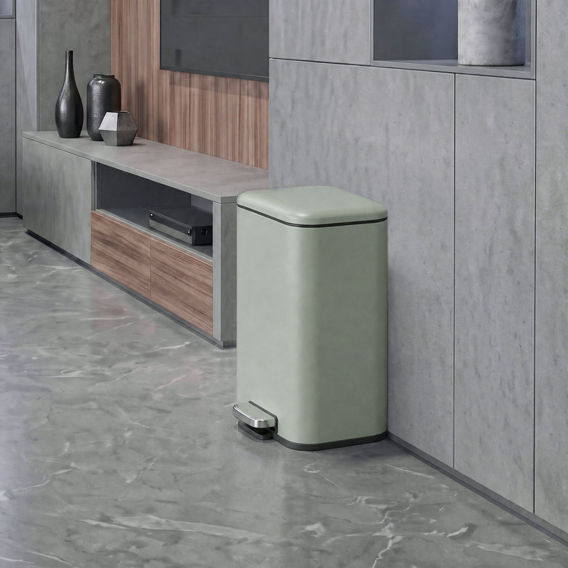 HOMCOM 20L Kitchen Bin, Pedal Bin with Removable Bucket, Light Green