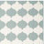Tapis géométrique ivoire / bleu clair en laine tissé à la main à motif de bananes Rodgers-288564546