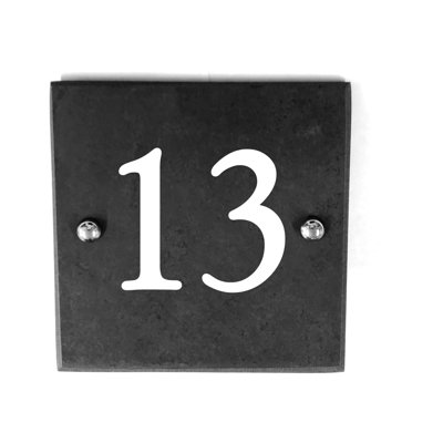Reverie 15cm H Slate House Number