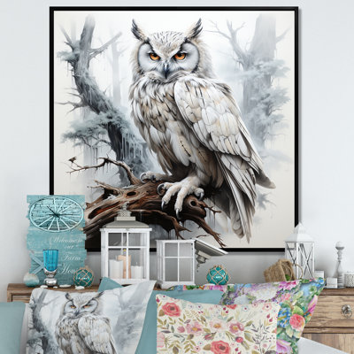 Portrait de hibou I - art mural hibou