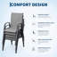 Ensemble de 6 chaises de jardin empilables pour balcon ou véranda (6 pièces)-1825646293-1825646295
