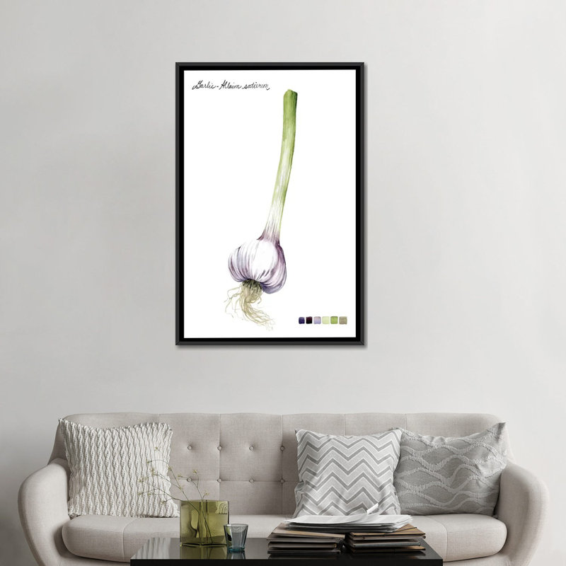 «Root Légume I», impression sur toile, Toile avec cadre flottant noir, Pas de tapis, H 48 po x l 32 po x P 1,5 po