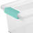 Sterilite Plastic Medium Clip Storage Box Container with Latching Lid