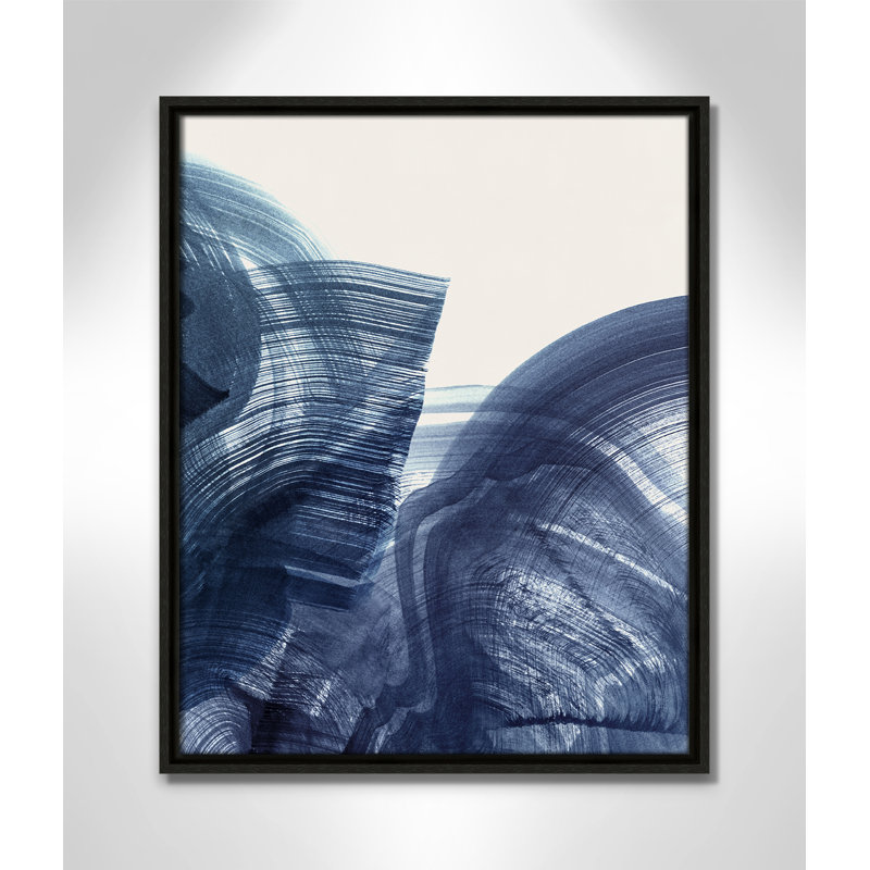Indigo Crescendo II, impression par , H 21,5 po x l 17,5 po, Flottant espresso