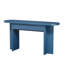 OMCHOM Console de style Mid-Century moderne de 63 pouces avec 2 tiroirs, table d'entrée cannelée en bleu
