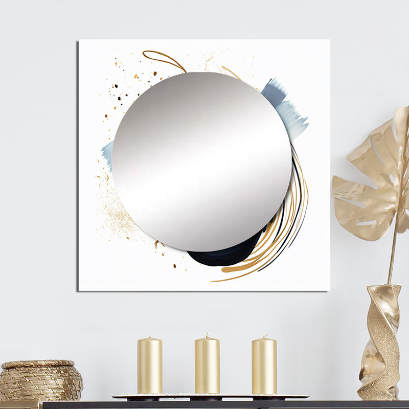 Garnto - Décoration murale miroir géométrique carré, 29 po x 29 po