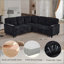 Canapé en L avec canapé-lit, canapé-lit avec siège de rangement, canapé modulaire à 5 places avec port USB, canapé modulaire pour salon, appartement-1464705524