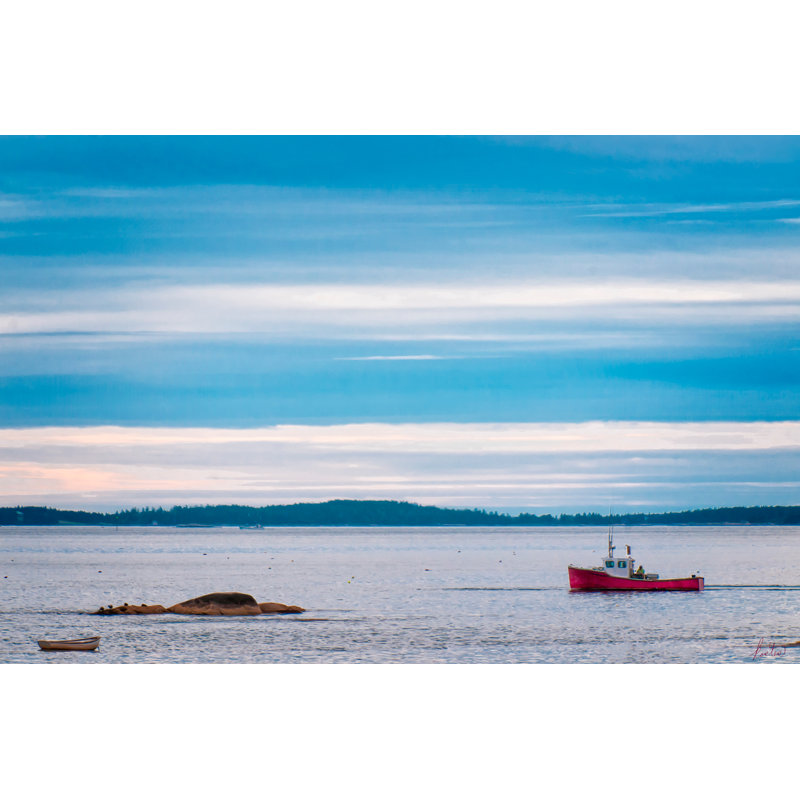 The Red Lobster Boat Framed Print