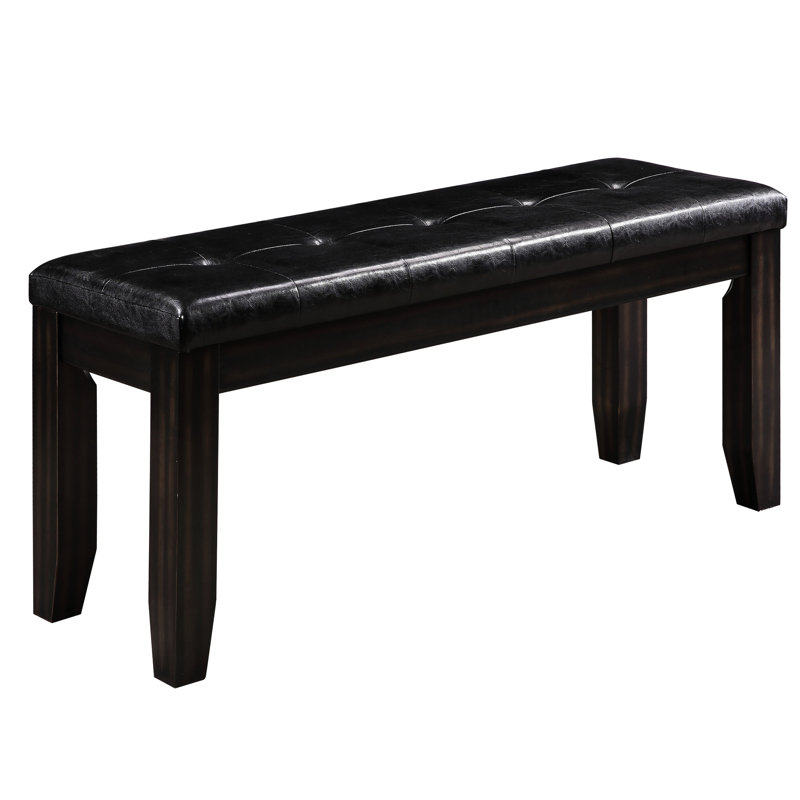 Banc noir et brun à usage intensif compact avec coussin en mousse peu encombrant