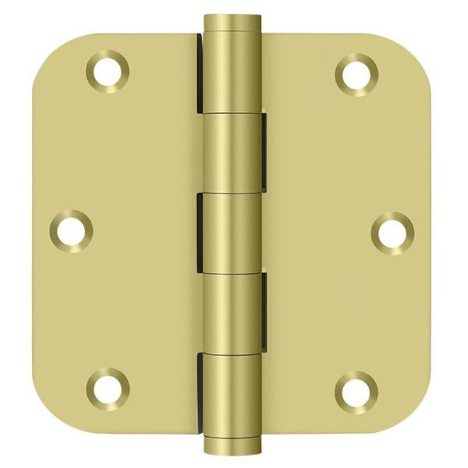 Charnière Deltana DSB35R53-R 3-1 / 2 "x 3-1 / 2" x 5/8 "Deltana, paire résidentielle en laiton poli, Laiton poli
