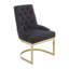 Carwell 48cm H Tufted Upholstered Metal Cantilever Chair-939048892-939048891
