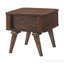 Table de bout avec rangement 1pc et finition noyer