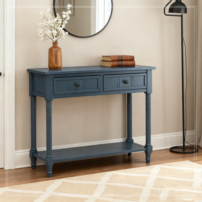 Console Table with Two Drawers and Bottom Shelf by Latitude Run
