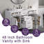 Meuble-lavabo 48 po en MDF avec comptoir en composite, 4 tiroirs, 2 portes et rangement-1906961226