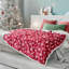 Jeté rouge en flocons de neige Sherpa 50 x 60 pouces, réversible