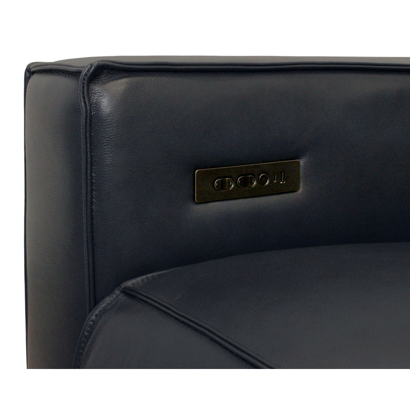Canapé inclinable en cuir Riseholme, H 29 po x l 80,5 po x P 42 po, Tanné