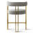 25" Upholstered Gold Chenille Arm Counter Stool (Set Of 2)-1503988606