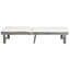 Chaise longue inclinable simple en acacia avec coussins de 75,2 po de longueur Matheny-15844682