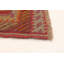 Tapis rouge foncé noué à la main de conception unique 2 pi 8 po x 5 pi 11 po
