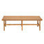Banc de chambre pratique et élégant en bois avec siège en similicuir tissé complémentaire - profondeur de 53,53 po, largeur de 16,77 po, hauteur de 17,81 po pour un poids de 18,7 lb