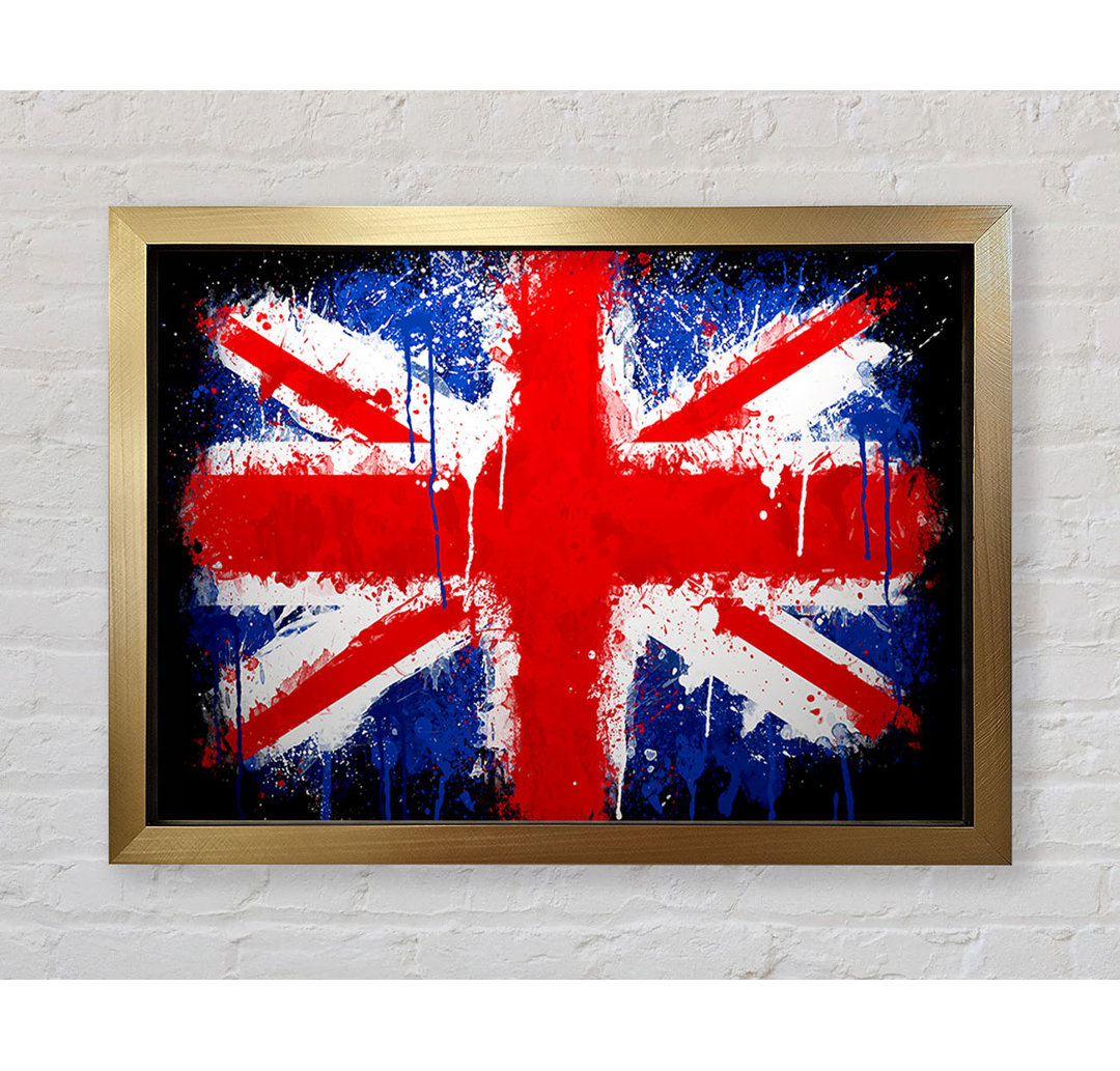 Grunge Flagge Uk - Druck