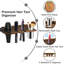 Organisateur en bois pour outils à cheveux, porte-séchoir mural pour salle de bain, organisateur d'outils de style rustique-323479416