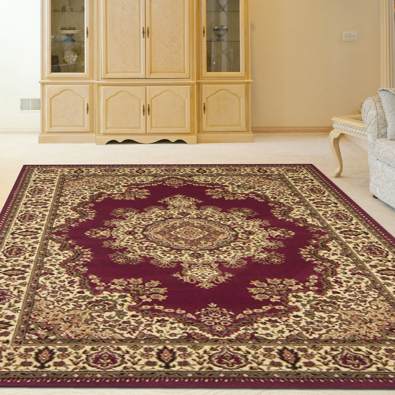  Tapis oriental bourgogne Northington, Rectangle 5 pi 5 po x 7 pi 7 po