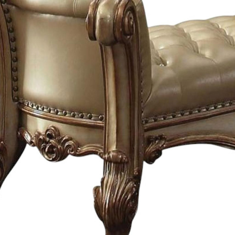  Banc rembourré en similicuir 74 po