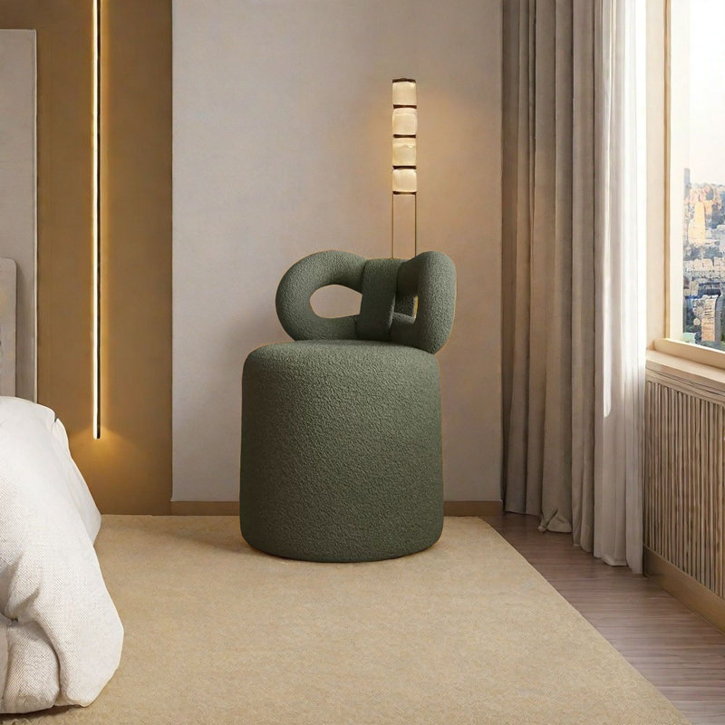 Tabouret de maquillage Bow, Vert