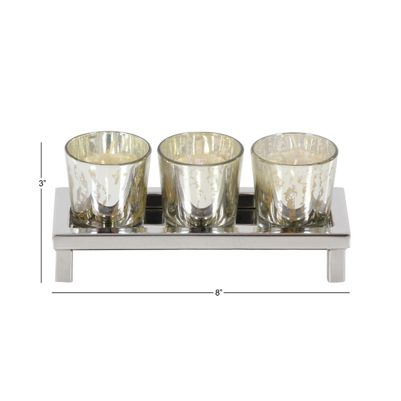 3'' H Glass Tabletop Votive Holder