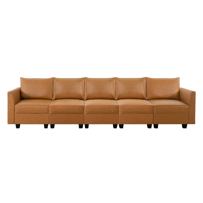Canapé modulaire en cuir 5 pièces