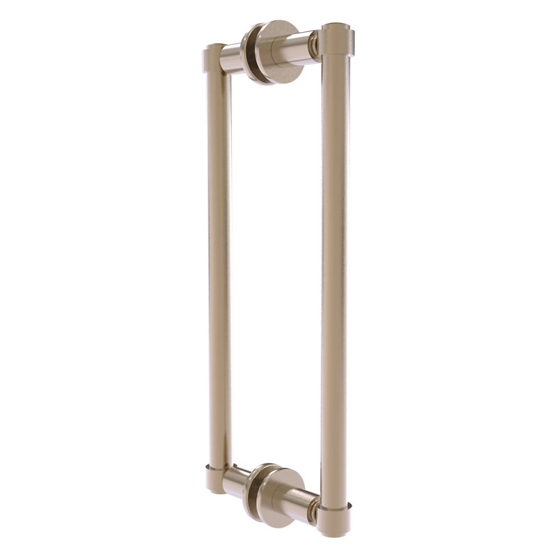 Poignée de porte de douche contemporaine 12 "dos à dos, Étain antique
