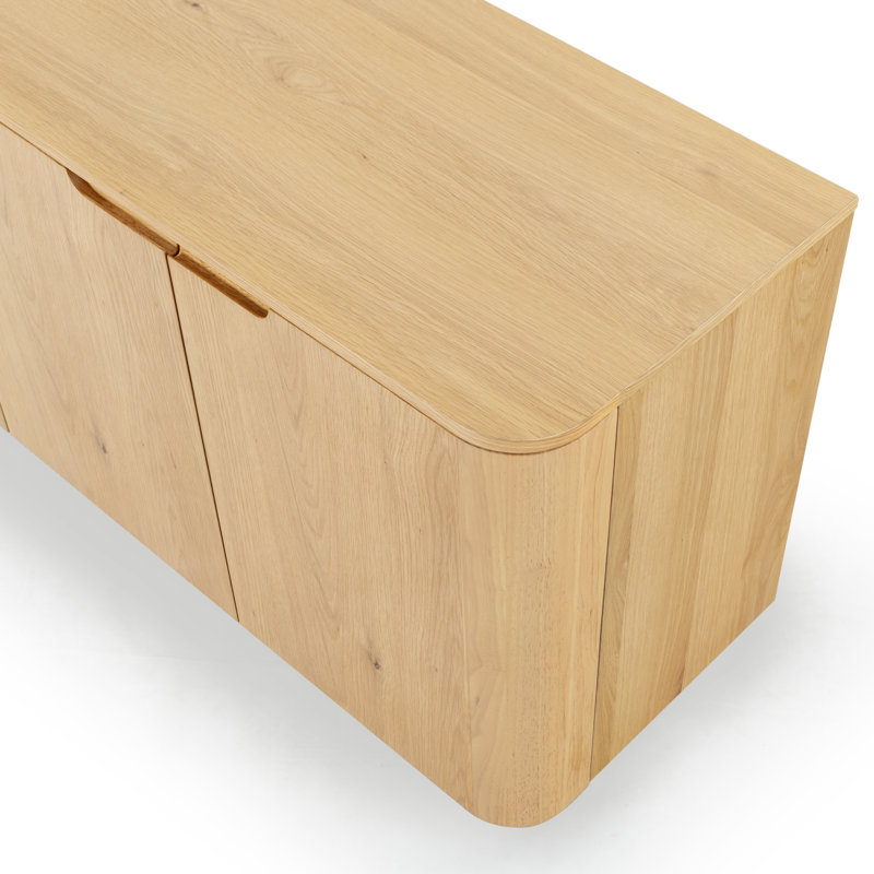 Liadonna 4 Door Wood Sideboard, Natural