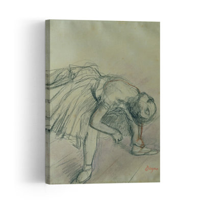 Dancer Fixing Her Slipper, C.1865 Impressionist Abstract Contemporary Wall Art Print