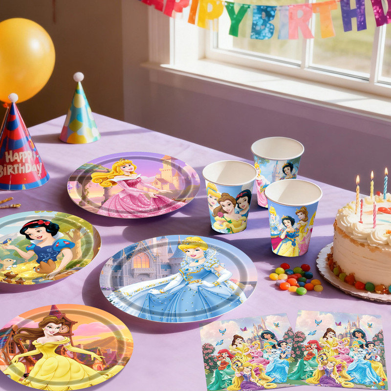 120Pcs Princess Birthday Party Supplies