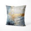 Coussin décoratif beige et doré avec paysage d'hiver - Coussin décoratif imprimé paysage d'hiver-135800861