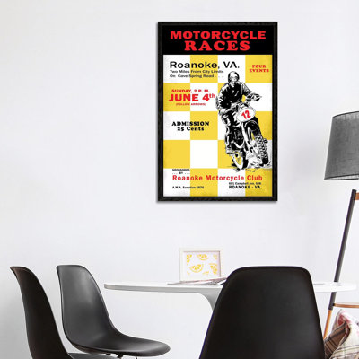 Motorcycle Hill Climb by Mark Rogan - Print on Canvas
