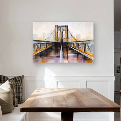Colorful Brooklyn Bridge Metal Print | Home Decor Art