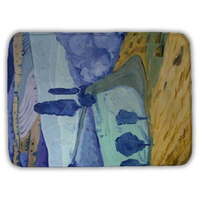 Tuscany field Bath Mat with Non-Slip Backing - Quick Dry Memory Foam Bathroom Rug - Absorbent - Modern Plush Spa-Style - Machine Washable