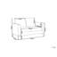 Rhomb Velvet Loveseat-40047984