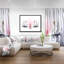«Floating Swans on White Fond», reproduction d'impression sur toile tendue-26664086