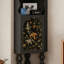 55.12"French-style black bedroom triangular storage cabinet