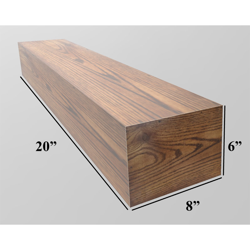 Emerald Lee 3 Piece Oak Floating Shelf, 6" H x 20" W x 8" D